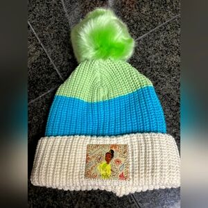 NWT Disneyland Park X Love Your Melon Tiana Princess&the Frog BEANIE SNAPS OFF